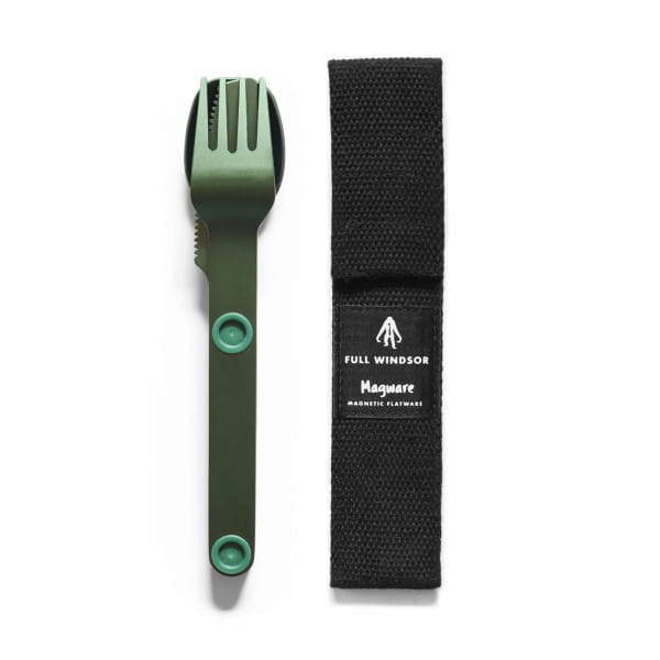 Full Windsor Magware magnetisches Reisebesteck aus Aluminium - Green (Grün)